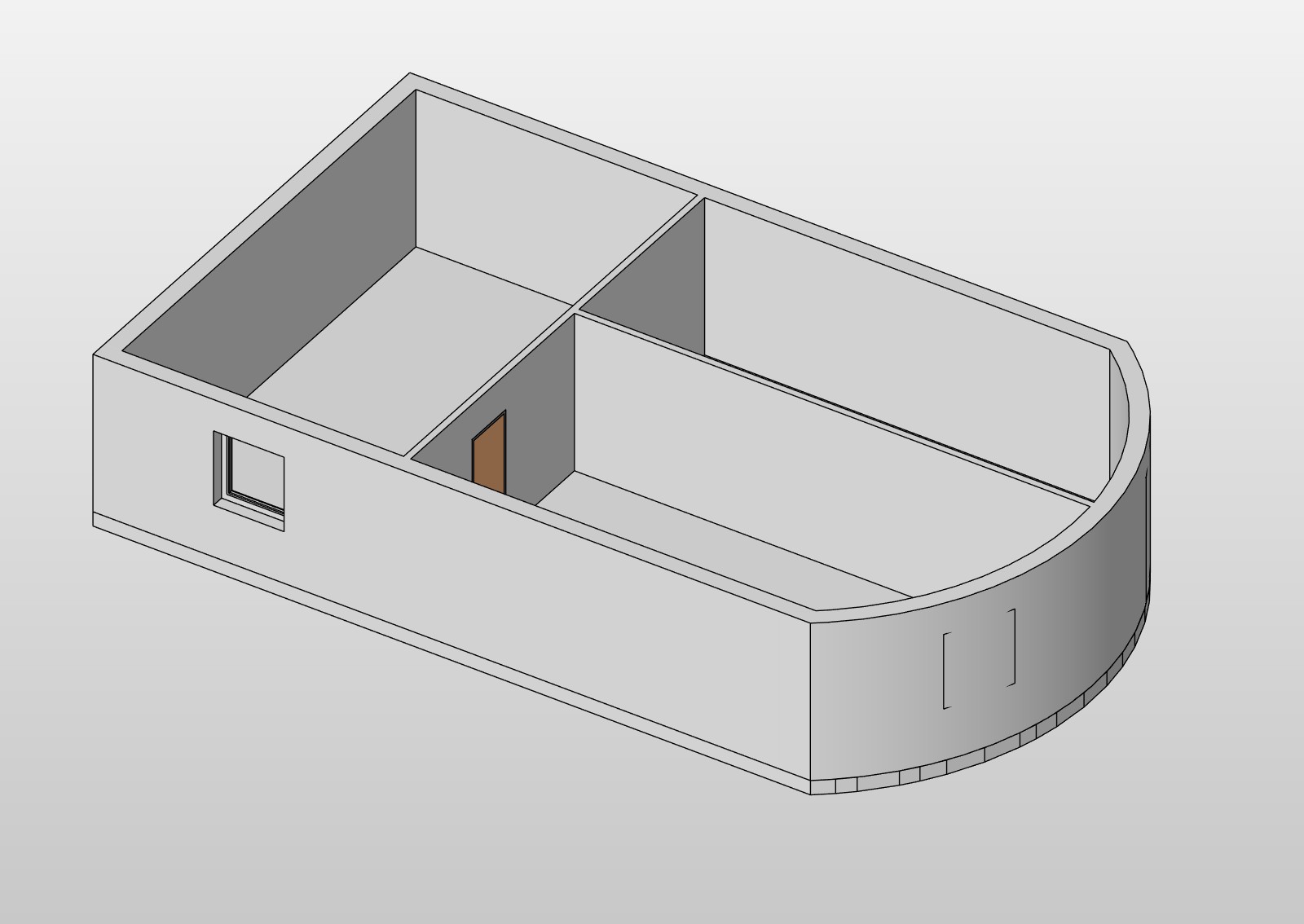 Curved walls with openings