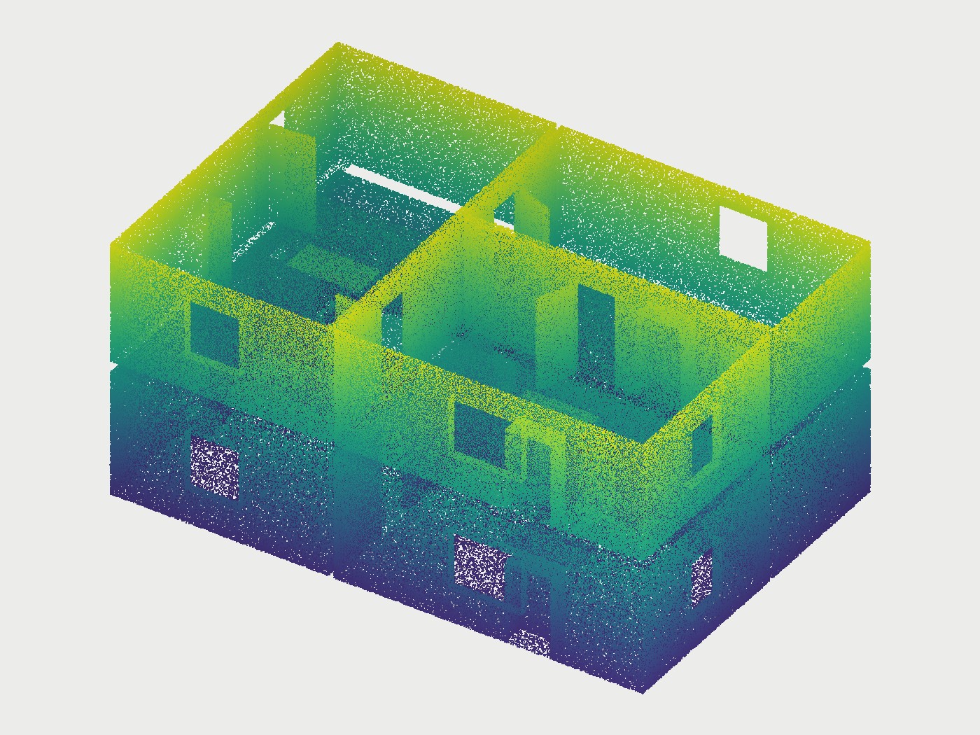 Before: synthetic scan, 1.3 M points
