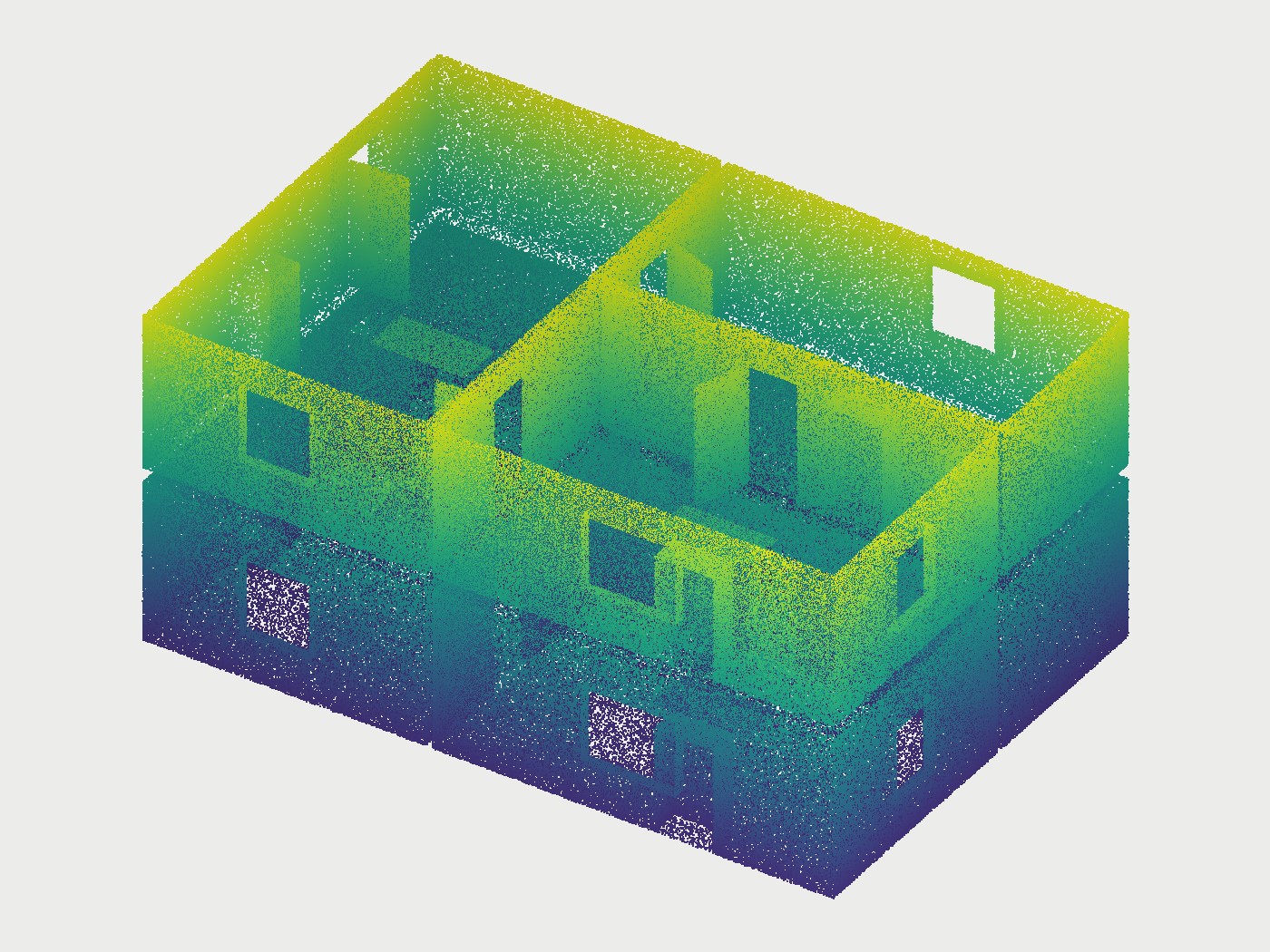 Before: synthetic scan, 1.3 M points