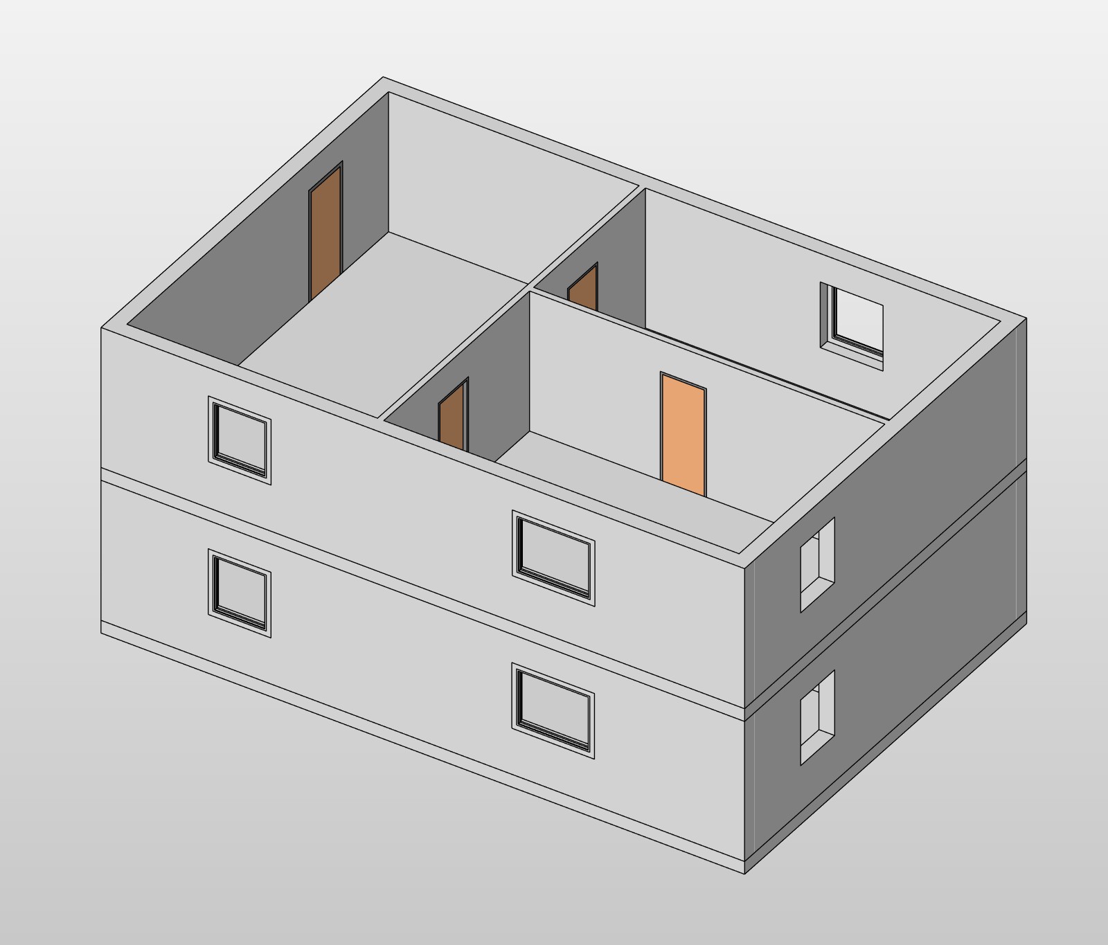 Point cloud to Revit, two storeys