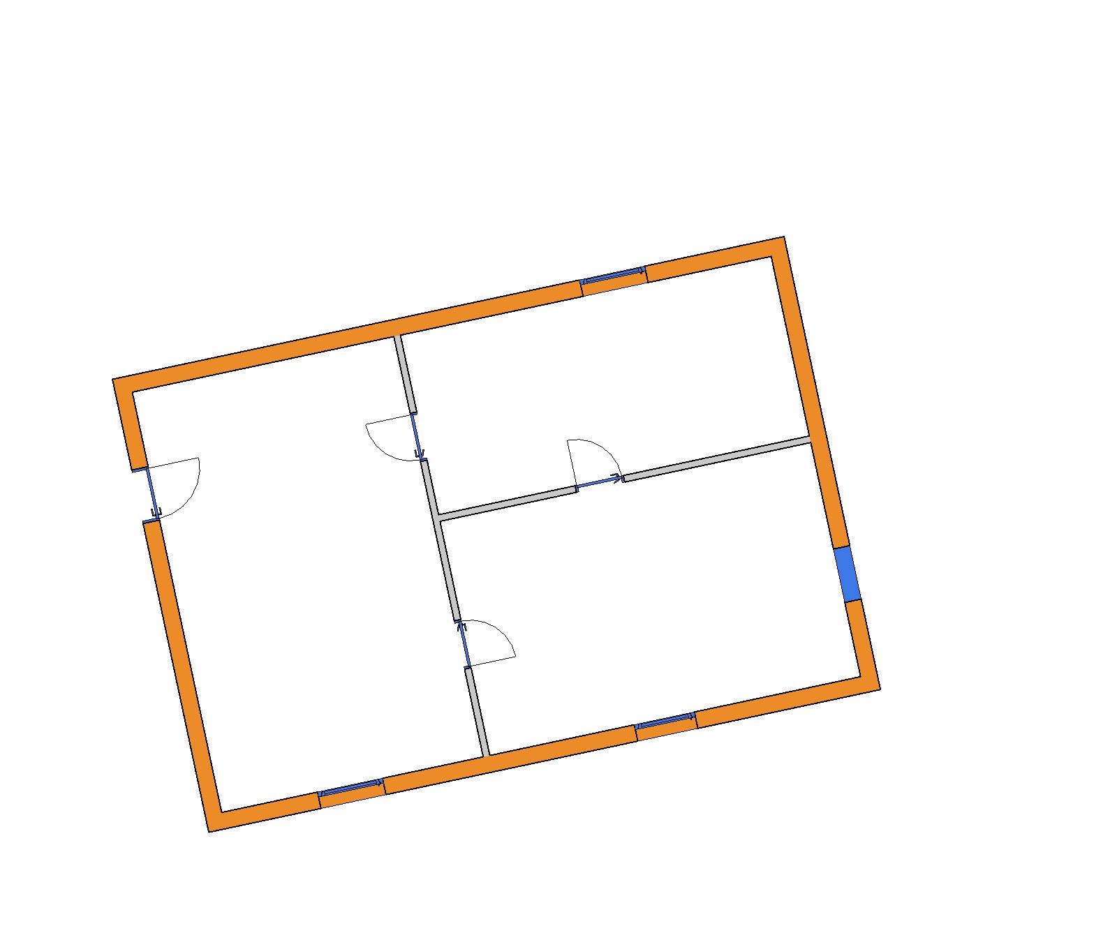 Plan: coloured by measured / assumed